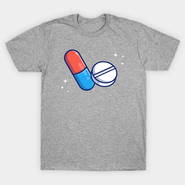 Pill And Tablet Cartoon T-Shirt by Catalyst Labs
